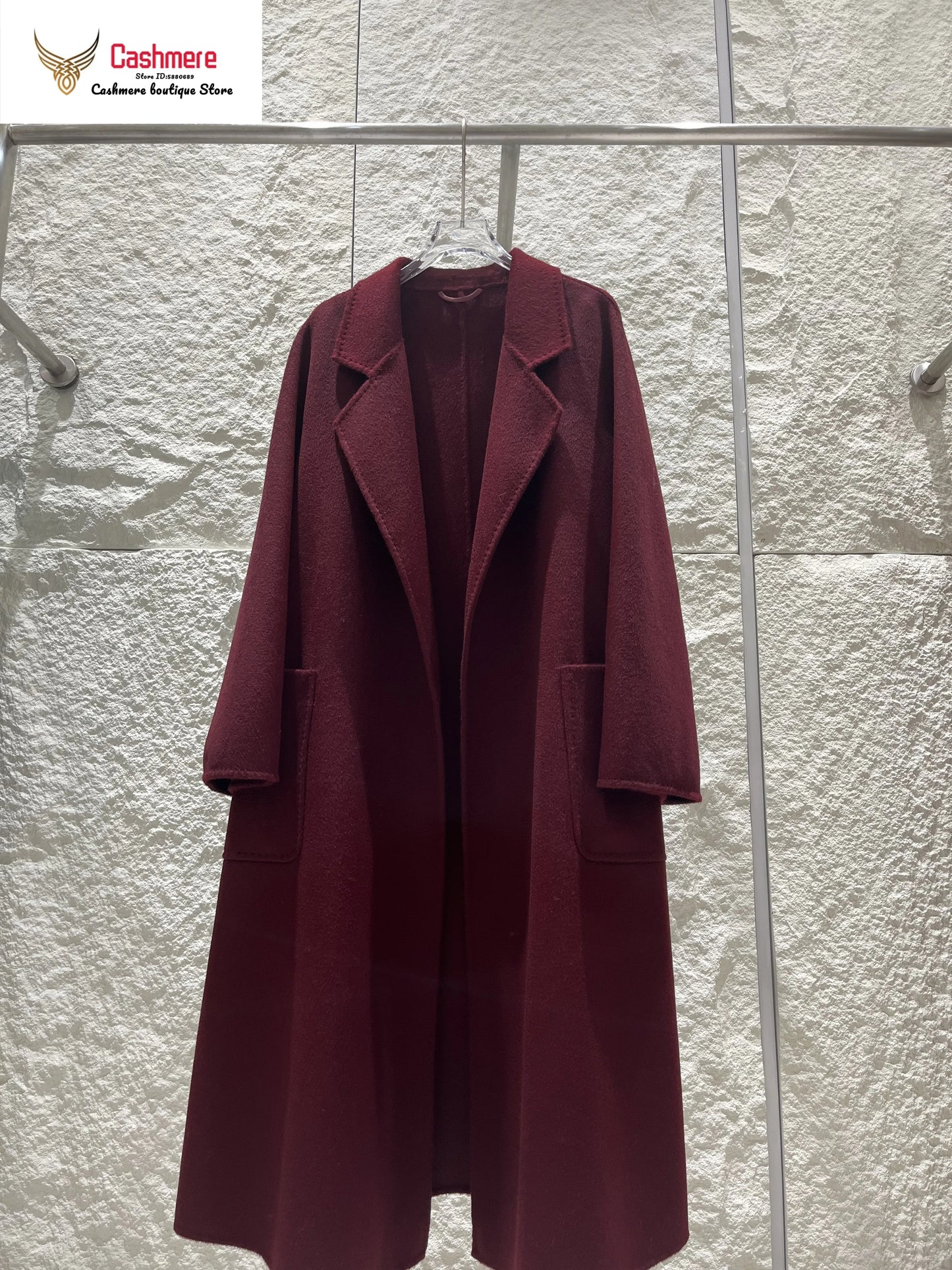 SPECIAL OFFER Cashmere Coat Female Winter Mid-Length Corrugated Coat Black Wool Coat Woman Autumn New Casual Fashion Beige Coat