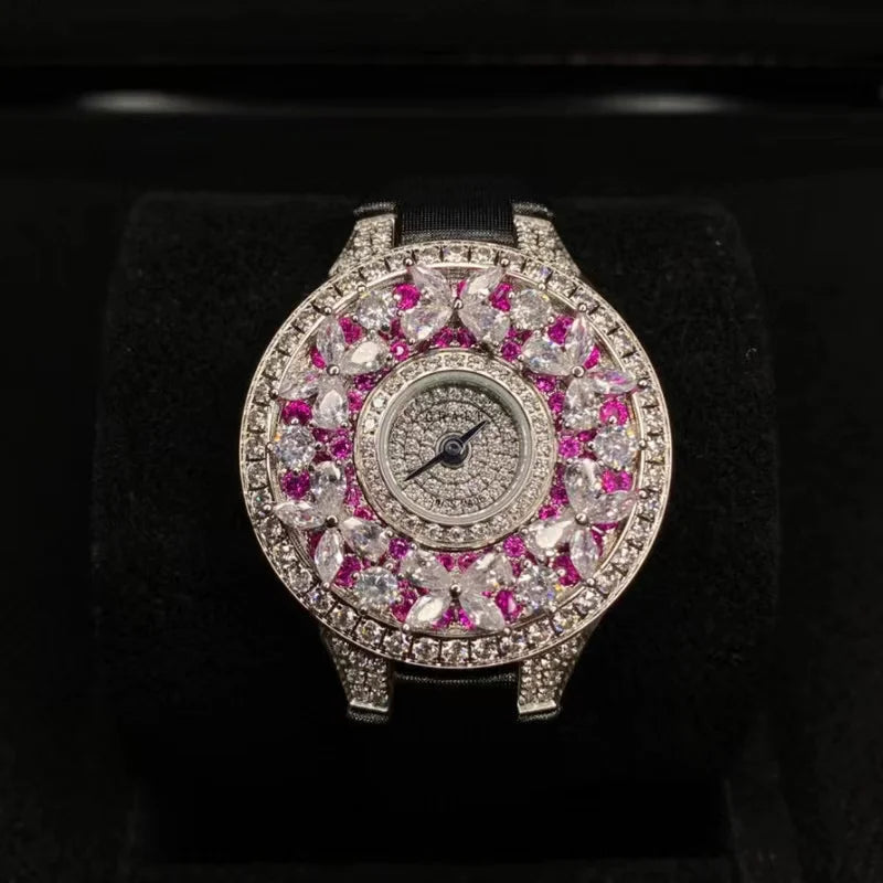 Luxury Colorful Women's Watch Quality Jewel Wristwatch Bracelet Elegant Timepiece for Ladies Luxury Brands Quartz Watches clock