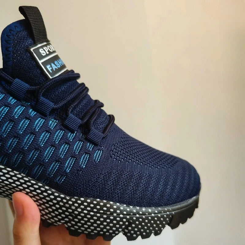 Fashionable Men's Sports Shoes Soft Elastic Breathable Lightweight Flexible Flat Shoes  Versatile for Daily Use Trendy Men Shoes