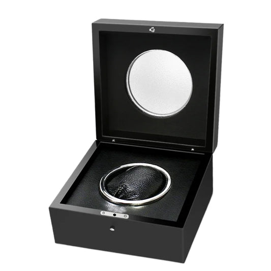 Luxury Watch Storage Box Handmade Black Lacquer PU Watch Bag Jewelry Boxes Acrylic Skylight Ring Storage Box Display Cabinet