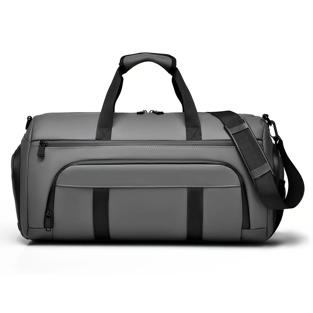 Large capacity men's sports crossbody bag, suitable for gym, travel, and outdoor activities - available in gray/green/black