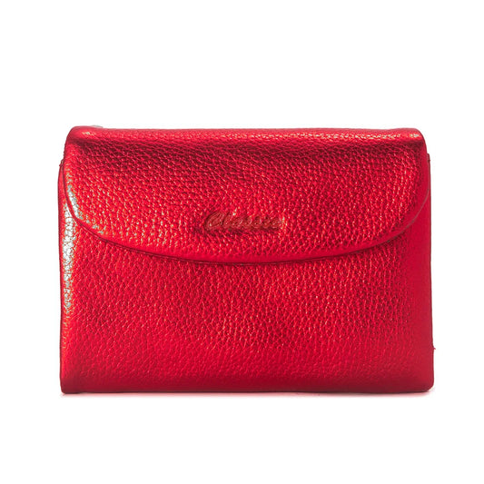 Card Holder Women Genuine Leather Wallet Soft Real Cow Leather Purse Short Cowhide Clutch Bag with Gift Box