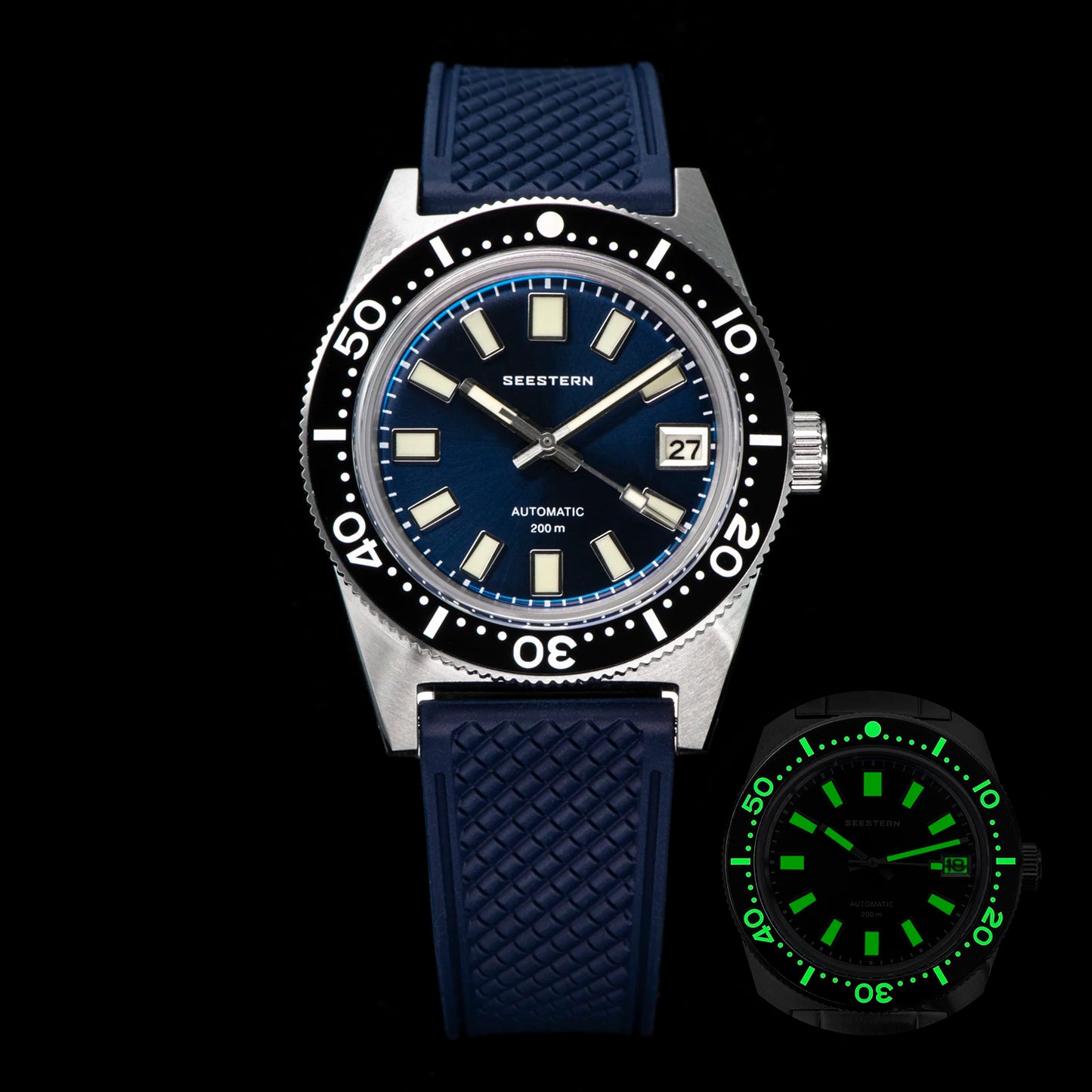 SEESTERN Diving Watch 62MAS Automatic Mechanical Men of Wrist Watches Japan NH35 Movement Sapphire Glass Bracelet Luminous Bezel