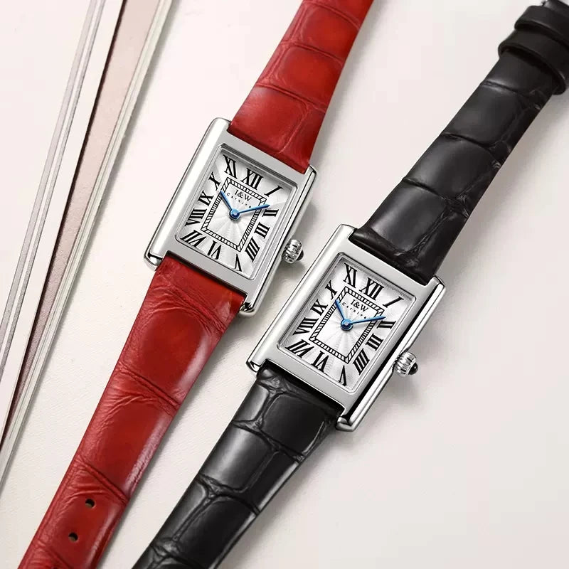 CARNIVAL Womens Fashion Square Quartz Watch Ladies Brand Luxury Waterproof Ultra Thin 5mm Dress Wristwatch for Women Reloj Mujer
