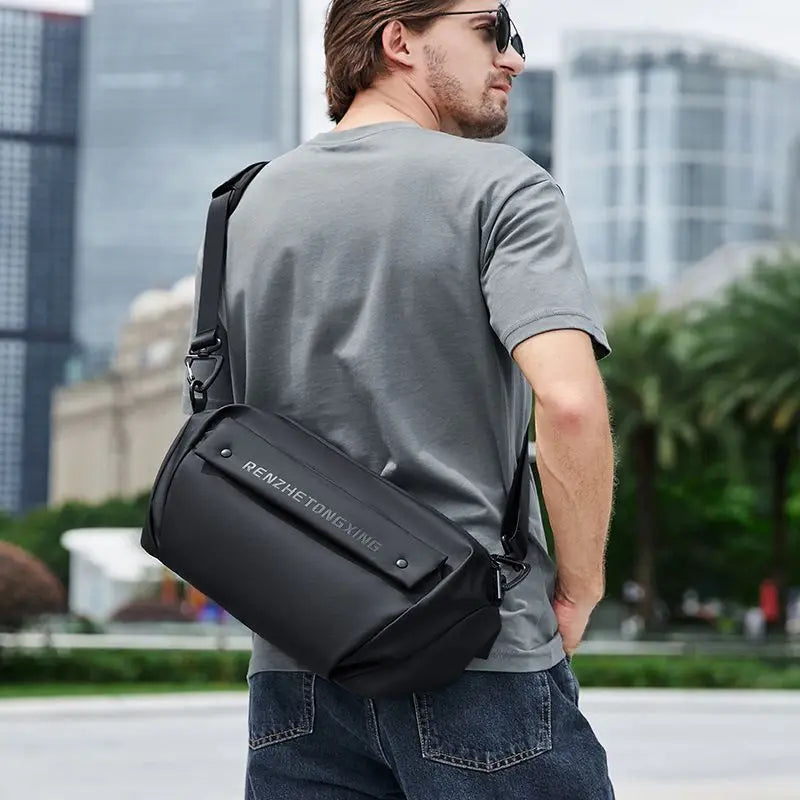 Chest Bag Crossbody Bag Men's Waist bag Fashion Small Shoulder Bag Large Capacity Waterproof Messenger Bag Folding Travel Bag