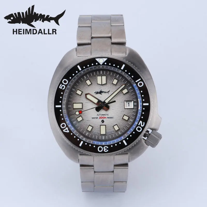 HEIMDALLR Turtle Men Diver Watch Titanium Case Sapphire Crystal NH35 Automatic Movement Mechanical Wristwatches Waterproof 20Bar