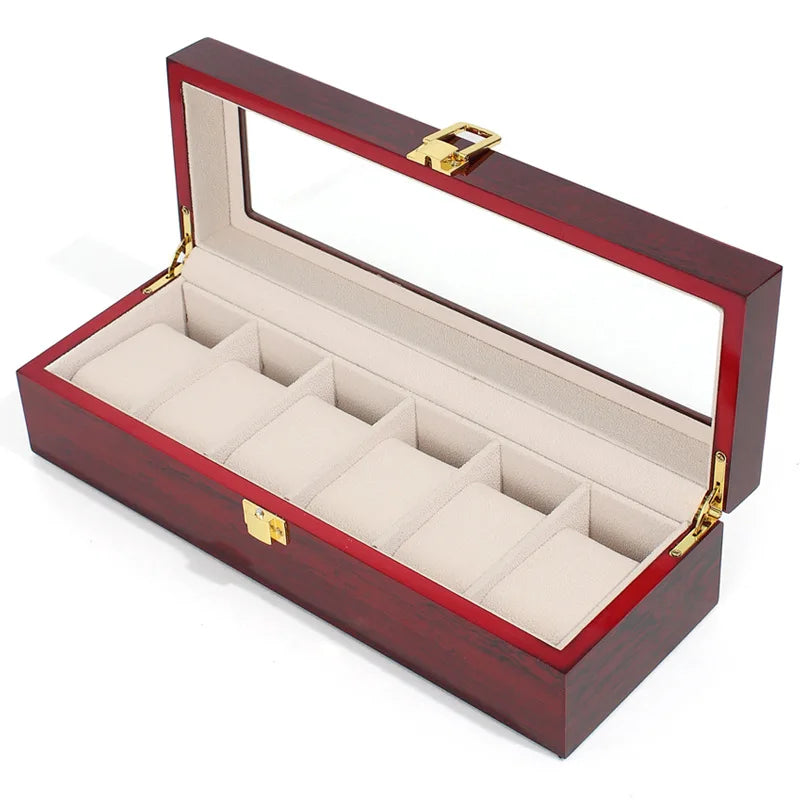 Watch Boxes 2/3/5/6/10/12 Grids Luxury Wooden Watch Organizers  Wood Holder Boxes for Men Women Watches Jewelry Display