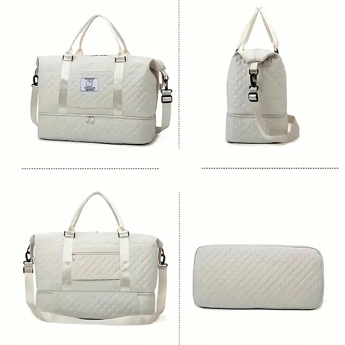 Large capacity, lightweight, foldable luggage bag, independent shoe compartment, casual and convenient storage bag,