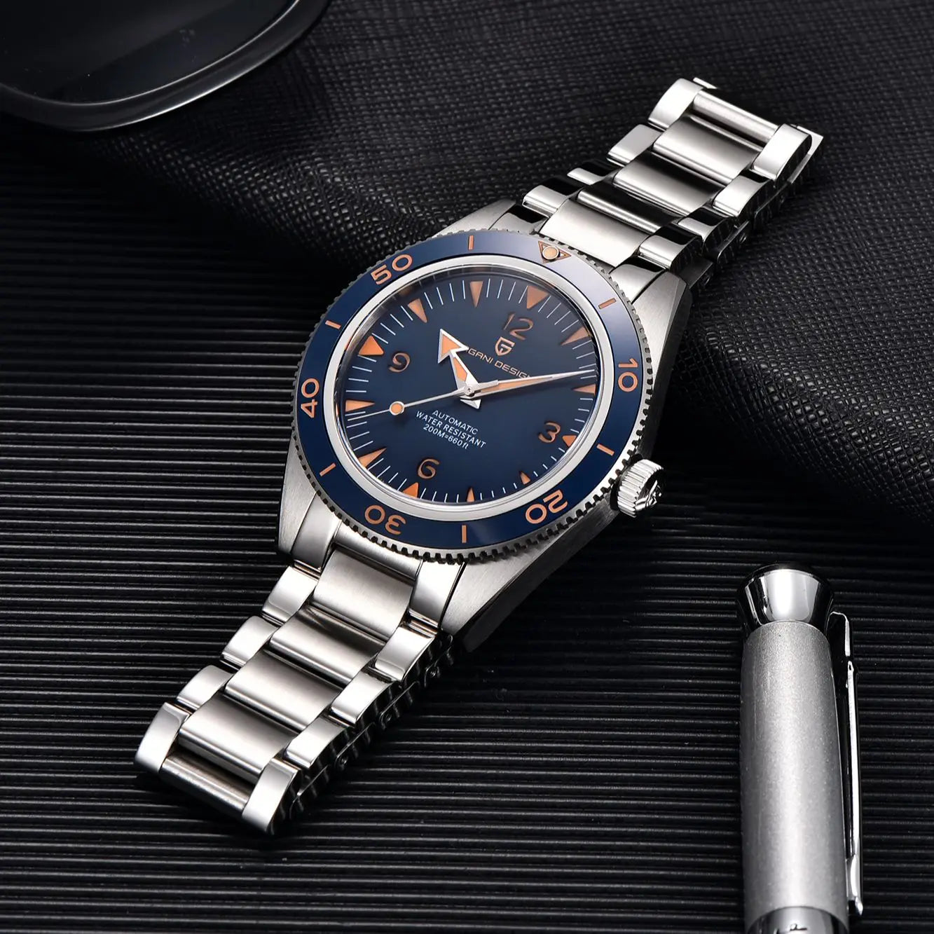 PAGANI DESIGN NH35 Automatic Men Mechanical Watches 200m Waterproof Sapphire Ceramic Diving Stainless Steel Clock V3