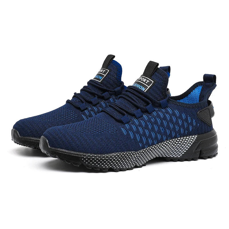 Fashionable Men's Sports Shoes Soft Elastic Breathable Lightweight Flexible Flat Shoes  Versatile for Daily Use Trendy Men Shoes