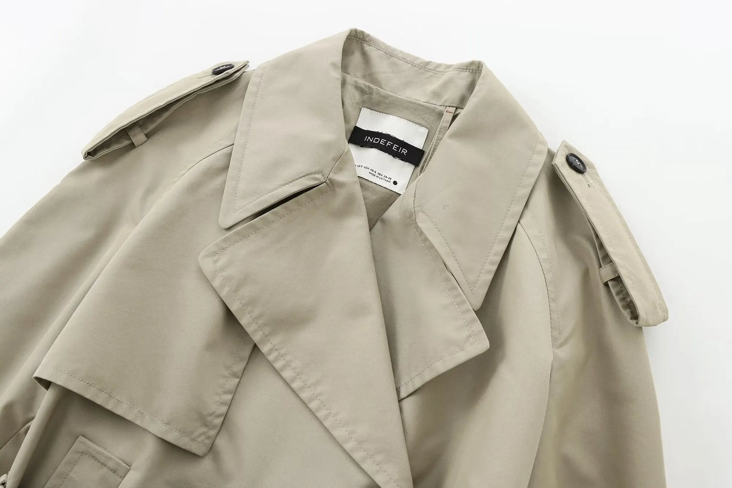 PB&ZA Women 2024 Autumn New Fashion Short Trench Coat Retro Long Sleeve Button Casual Outerwear Chic Overcoat