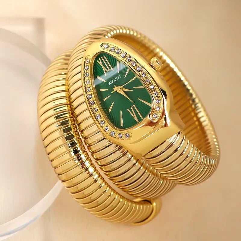 New High-Looking Light Luxury Fashion Women's Watch, Snake-Shaped Watch, Creative Personalized Niche Watch for Female Students, Personalized Bracelet Watch, a Best Gift for Her