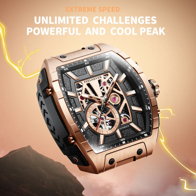 LIGE 8250 Movement Watch Men Mechanical Watches Luxury 316L Stainless Steel Sapphire Mirror Waterproof Automatic Watch for Men