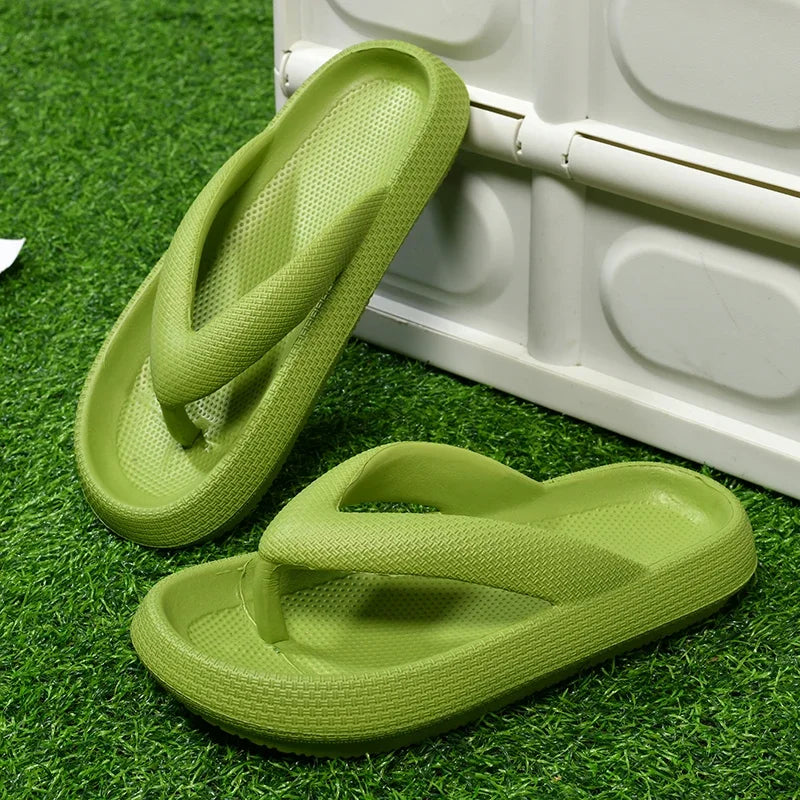 MAEDEF 2024 Thick Sole Slippers Men EVA Flip Flops Summer Shoes 2024 Couple Slippers Big Size 47 Outdoor Beach Sandals for Men