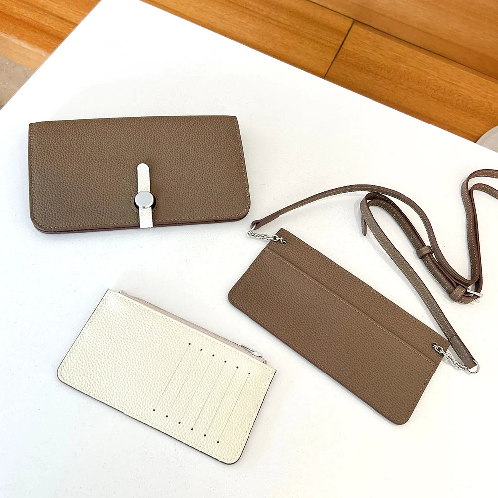 Luxury Design Women Crossbody Bag Custom Name Phone Wallet Handbag Arab Personalize Letters Genuine Leather Female Clutch Bag