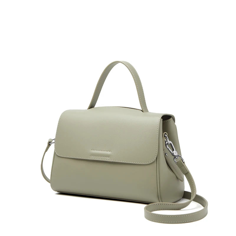 ZOOLER Handcraft Real Leather Bag Big Female Rice First Cow Layer Genuine Leather Handbag Shoulder Bags Top Female Fashion#HY605