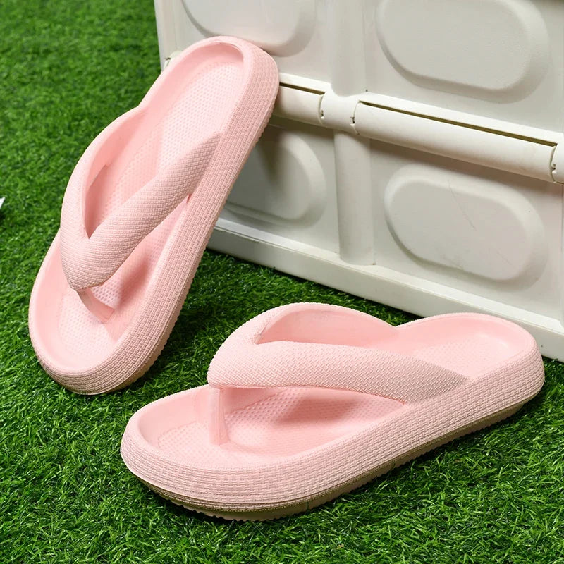 MAEDEF 2024 Thick Sole Slippers Men EVA Flip Flops Summer Shoes 2024 Couple Slippers Big Size 47 Outdoor Beach Sandals for Men