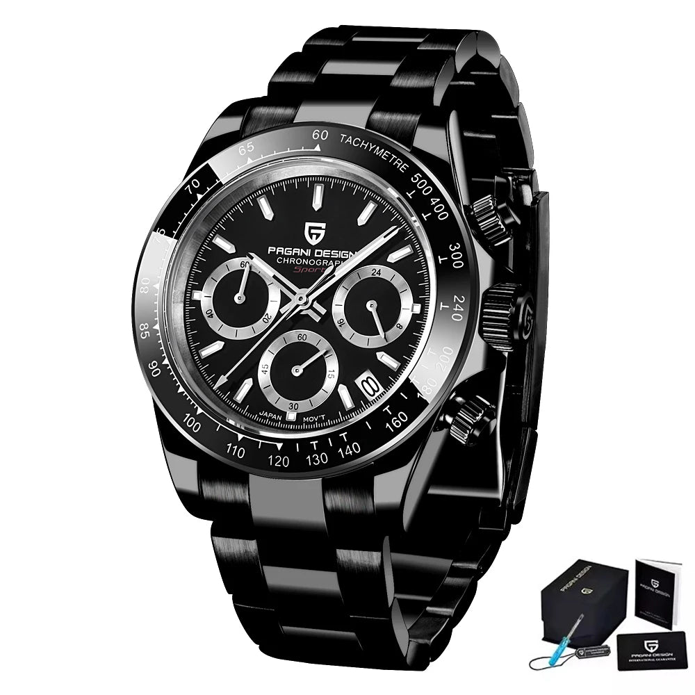 PAGANI DESIGN Men Automatic Watches Top Brand Luxury Quartz Watch For Men Chronograph Sapphire VK63 Wristwatch Reloj Hombre 2024