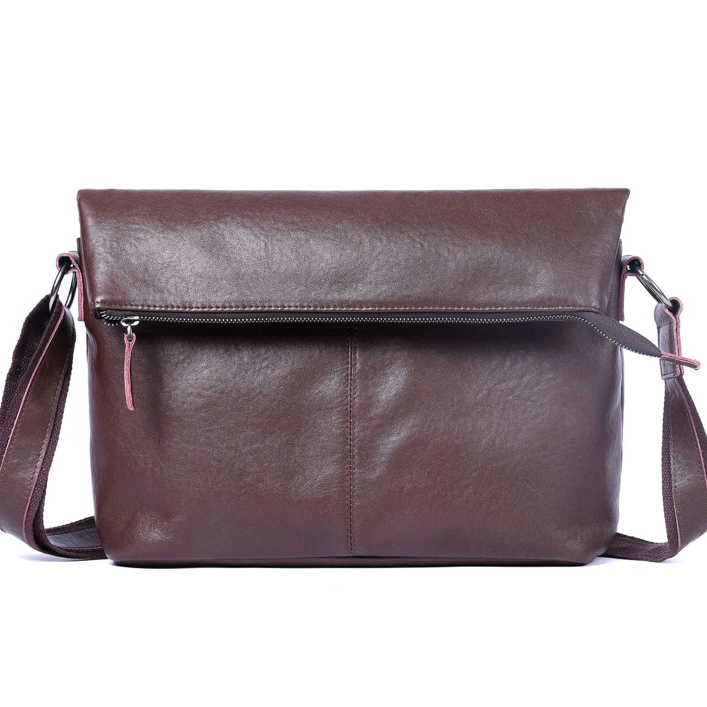 Genuine Leather Men's Shoulder Bag Crossbody Laptop Bags Simple Cowhide Top Layer Vegetable-tanned Leather Fashion Casual