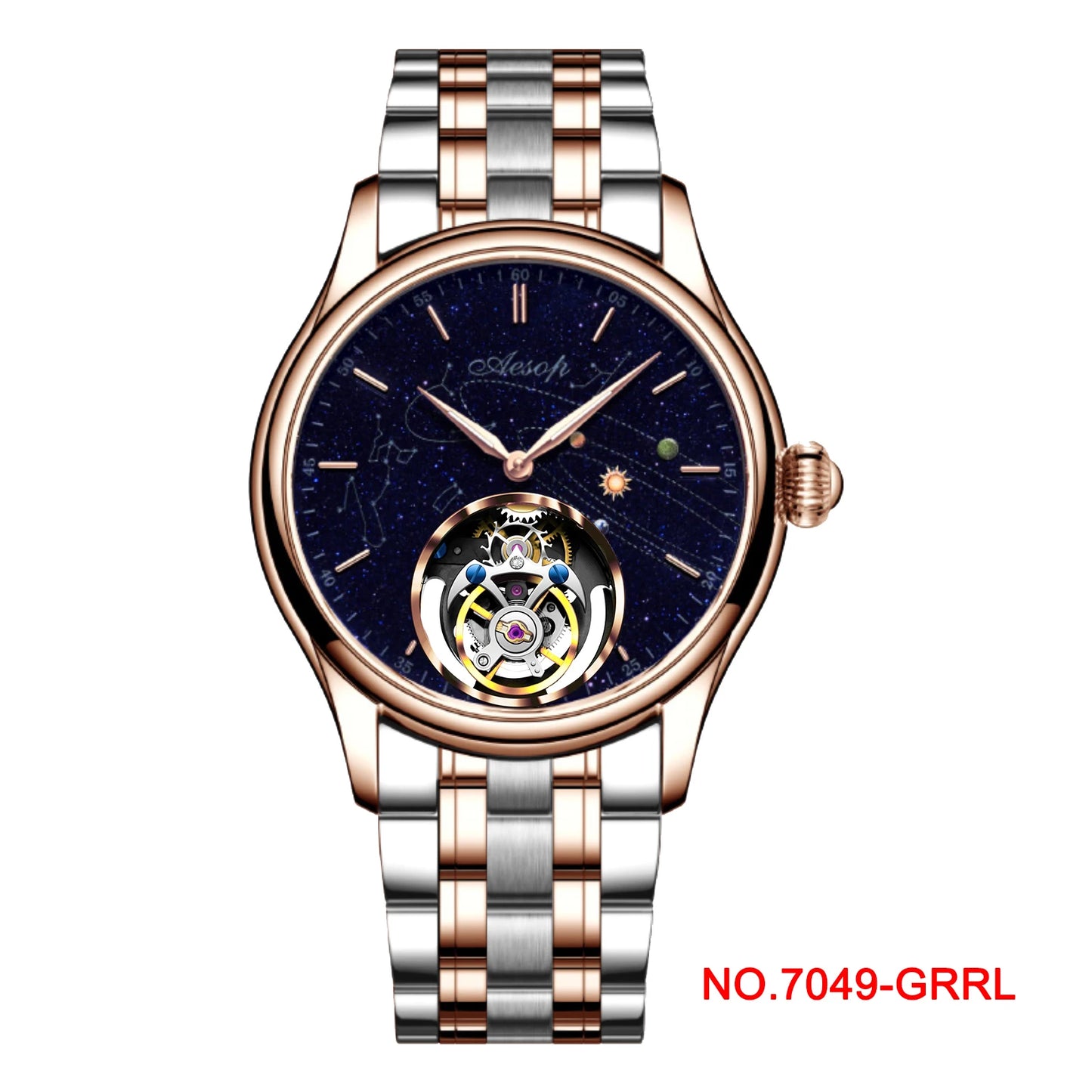 AESOP Flying Tourbillon Skeleton Mechanical Luxury Watches Waterproof Wristwatches Watch Brand For Men Movement Sapphire 2023