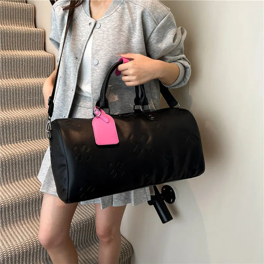 Fitness bag high-end feeling waterproof pure color new dry and wet separation training bag large capacity swimming bag business