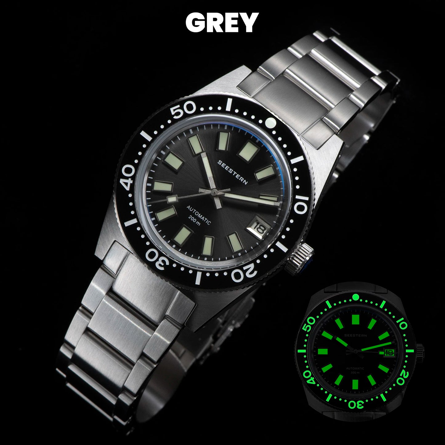 SEESTERN Diving Watch 62MAS Automatic Mechanical Men of Wrist Watches Japan NH35 Movement Sapphire Glass Bracelet Luminous Bezel