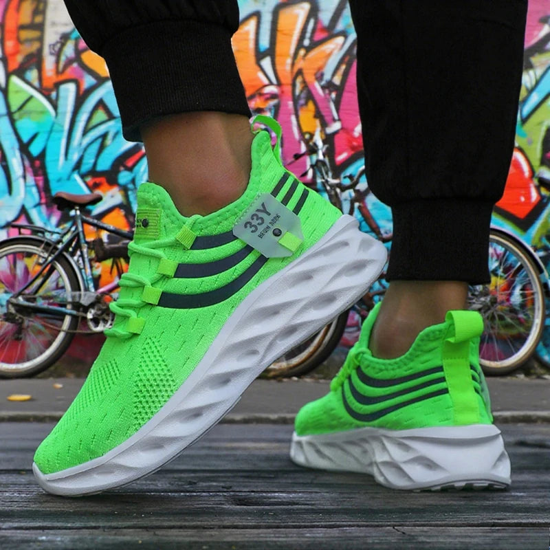 Best Selling Men's Breathable Athletic Sneakers 2025 Men Running Walking Shoes Lightweight Breathable Trendy Casual Sports Shoes
