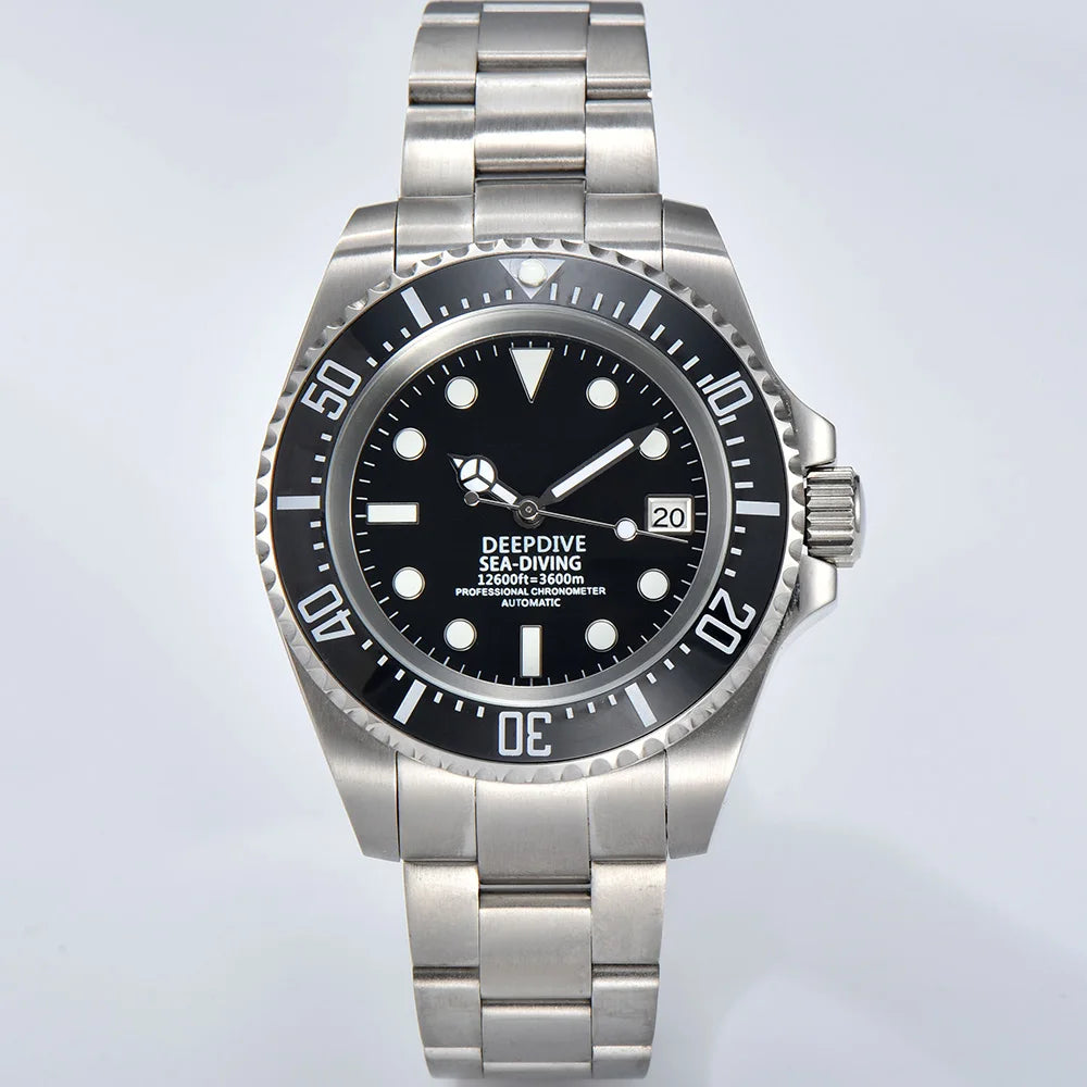 WATCH 44mm Watch Men's Deep Sea Mechanical Watch Waterproof Business NH Series 35 movement Waterproof 10Bar sapphire glass date