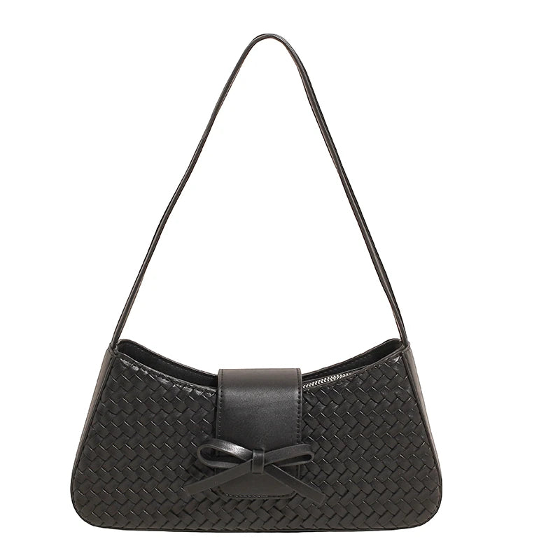 Women handbags. Retro bag women's large capacity 2025 new summer Joker leisure niche design weaving one-shoulder underarm bag