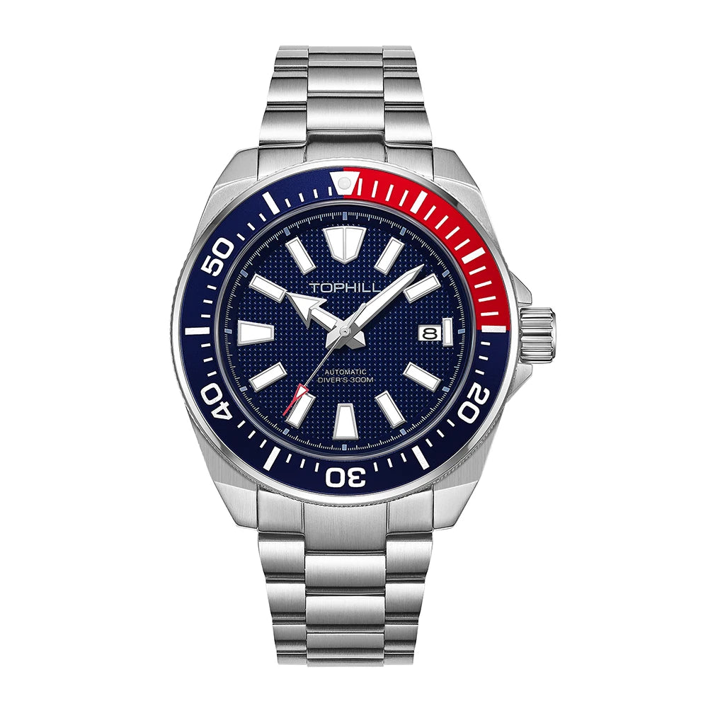 TOPHILL Men's Automatic Watches Men Dive Watch 300m Waterproof Mechanical Wristwatch NH35 Super Luminous Clocks Sapphire Mirror