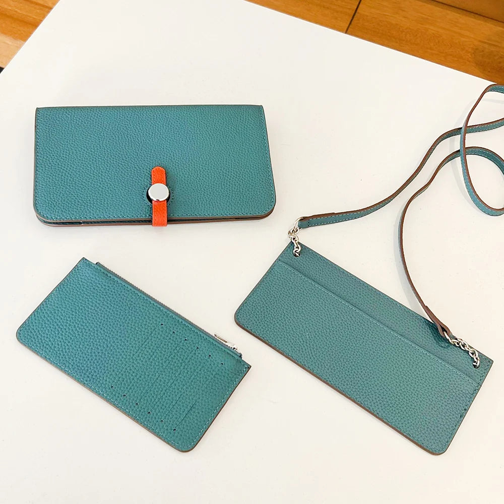 Luxury Design Women Crossbody Bag Custom Name Phone Wallet Handbag Arab Personalize Letters Genuine Leather Female Clutch Bag