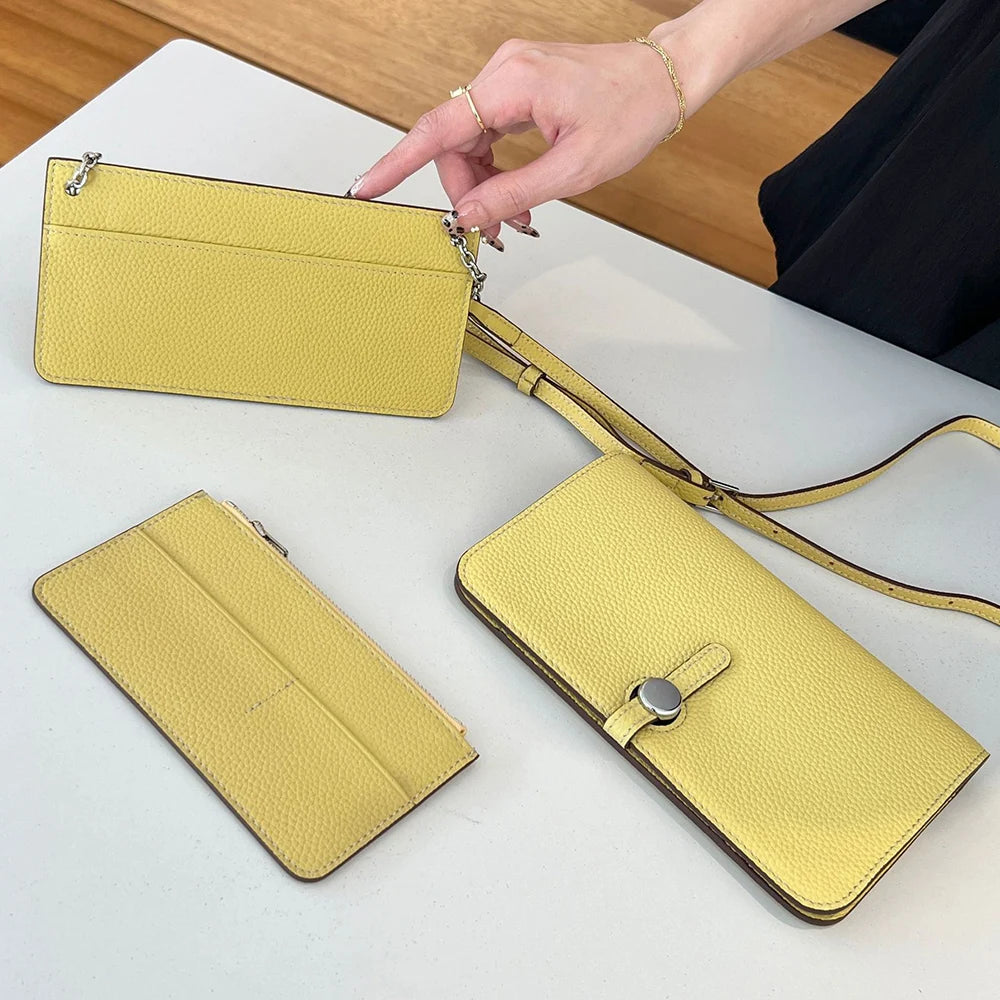 Luxury Design Women Crossbody Bag Custom Name Phone Wallet Handbag Arab Personalize Letters Genuine Leather Female Clutch Bag