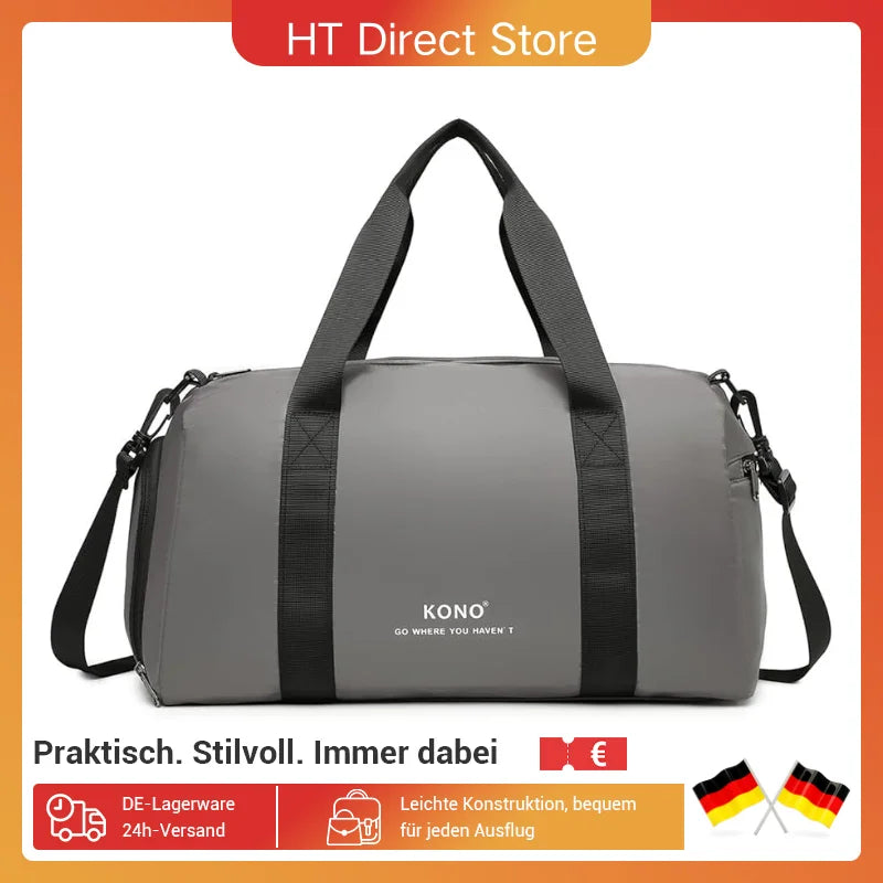 Kono hand luggage bag for Ryanair & EasyJet, 40x20x25 cm, waterproof, with shoulder belt and shoe bag, ideal for air travel