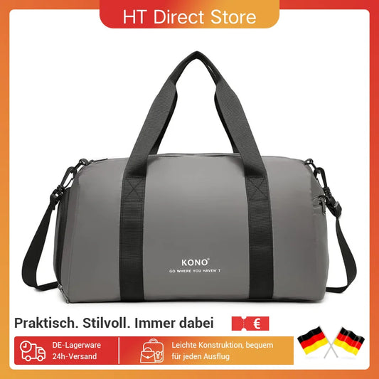 Kono hand luggage bag for Ryanair & EasyJet, 40x20x25 cm, waterproof, with shoulder belt and shoe bag, ideal for air travel