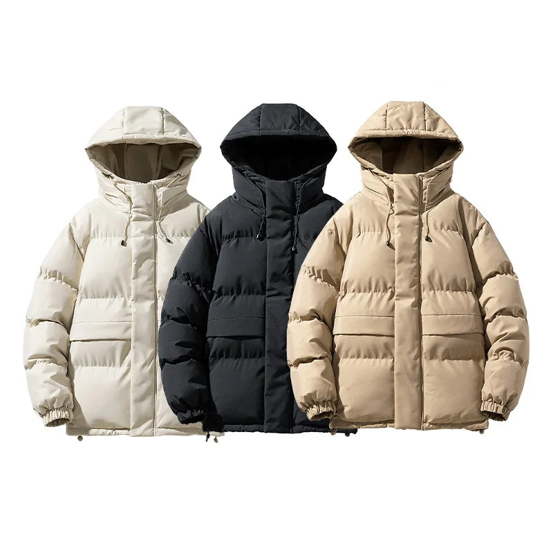 Autumn Hooded Casual Brand Windproof Outwear Hat Parkas New Winter Jacket Male Men Warm Waterproof Parkas Jacket Coat Mens