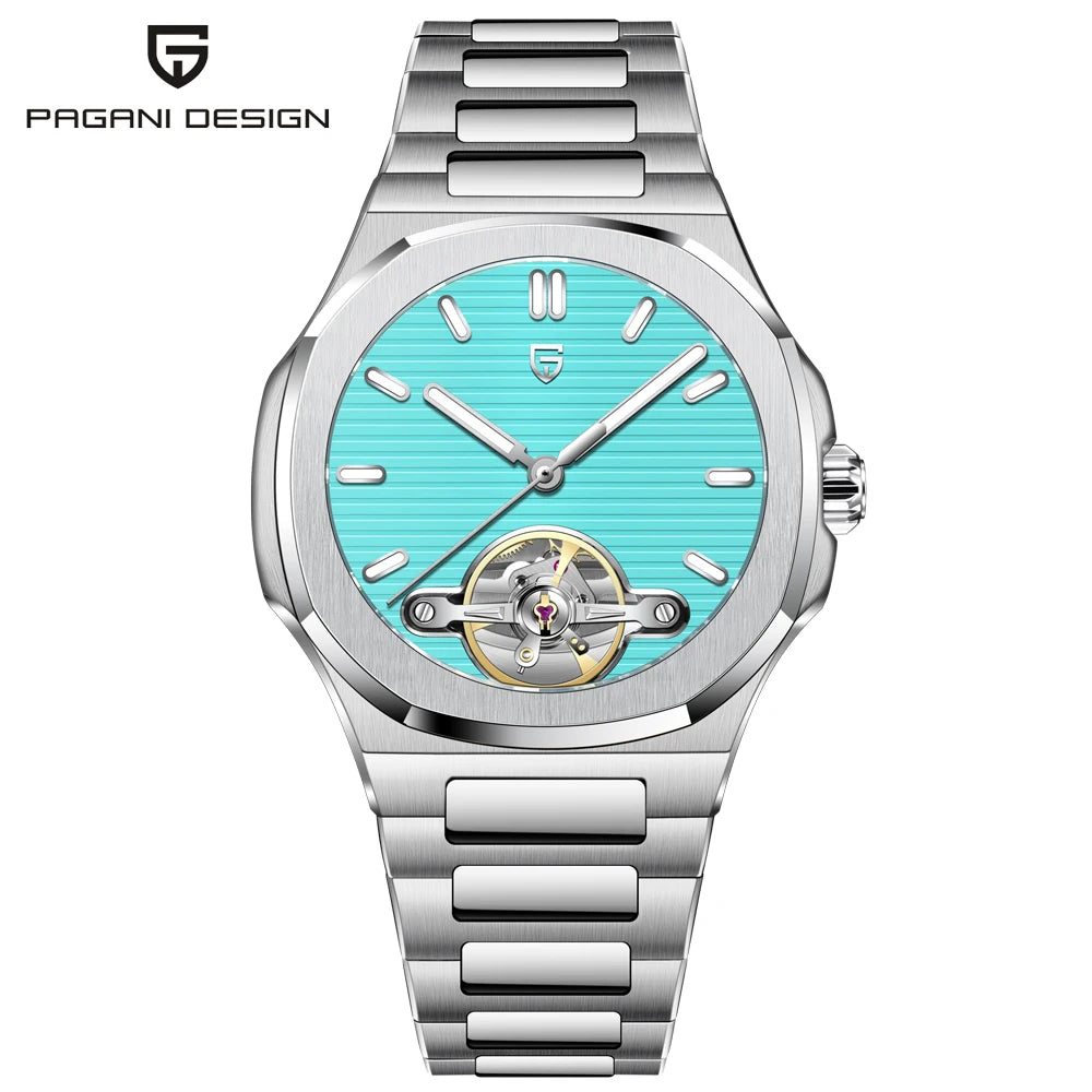 2025 New PAGANI DESIGN Rose Gold Men's Watches Tourbillon Mechanical Wristwatches Luxury Automatic Watch Men AR Sapphire Mirror