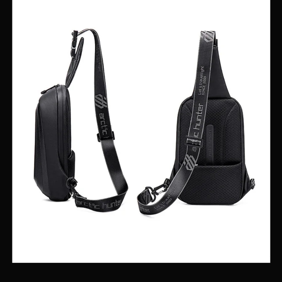New Men's shoulder bag chest bag Top quality Comfortable breathable male messenger bag EVA hard shell Anti-theft Crossbody bag