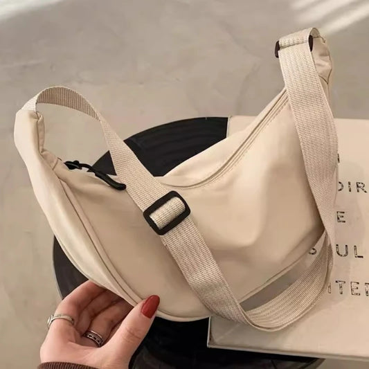 Women Shoulder Bags Women Solid Color Nylon Dumpling Messenger Bag 2024 New Trendy Lightweight Large Capacity Underarm Bag