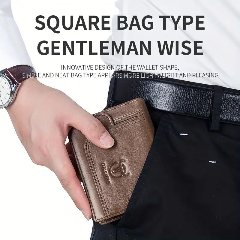 Leather Large-capacity Men's Wallet Driver's License Retro Leather Wallet Multi-card Thickened Credit Card Wallet Fashion Wallet
