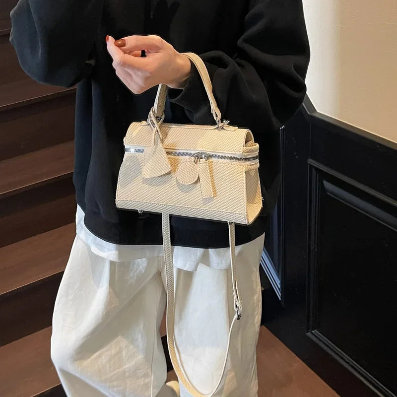 Women's Bag Fashion Commuter Hand Bag Spring Personality Single Shoulder Senior Crossbody Bag Small Square Bag