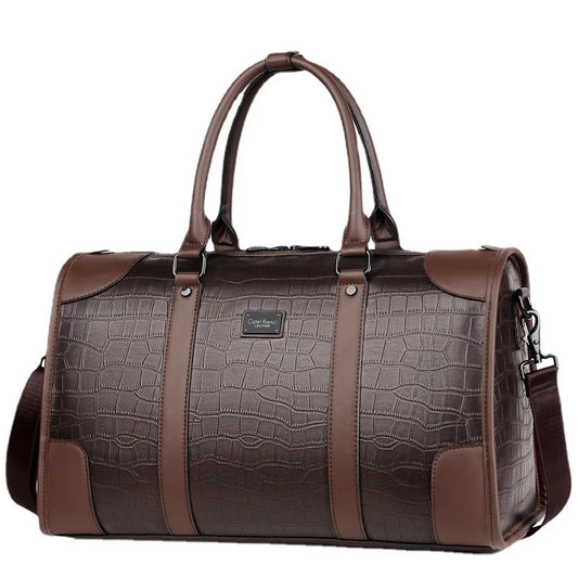 Fashion Handbag Bag Men Business Travel Tote Luxury Alligator PU Leather Luggage Bag With Shoulder Strap Crossbody Bags Duffle