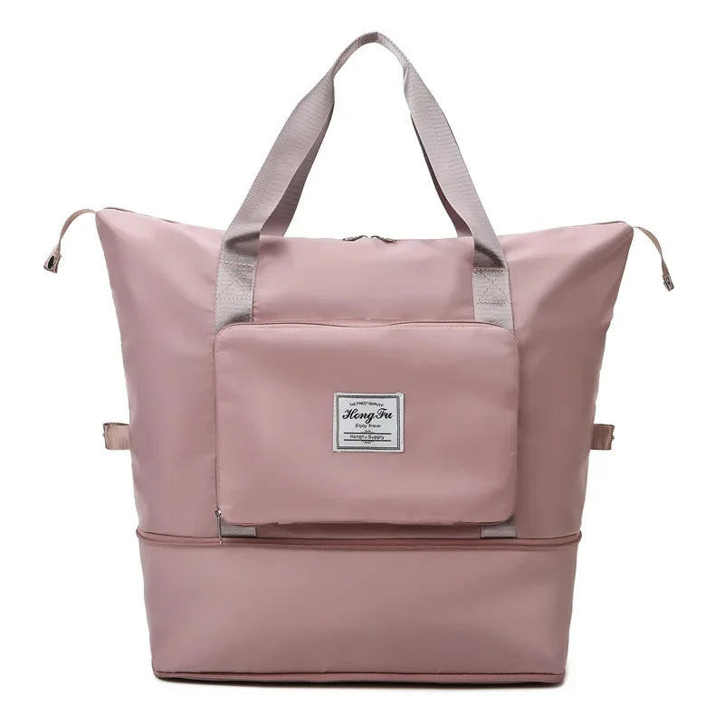 Customizable Women Foldable Large Capacity Women Gym Bags Shoulder Bag Women Training Travel Handle Handbag