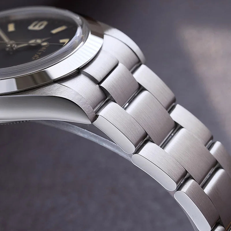 Baltany Vintage Explorer Homage Watches S4056 Sunburst 36mm Stainless Steel Bracelet 200M Luminous Men's Automatic Wristwatch