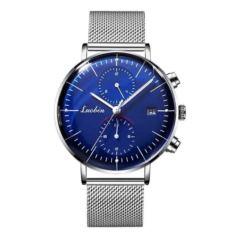 42mm Classic Fashion Quartz Watch Chronograph Calendar Luminous Waterproof Stainless Steel Mens Quartz Watch Luxury Watch Custom
