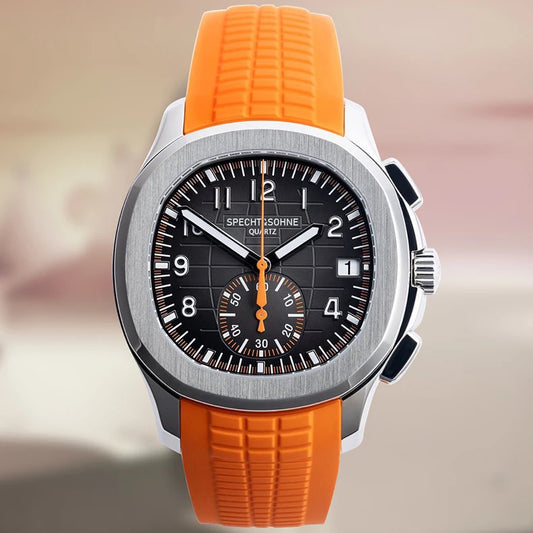 Mens Watches Top Brand Luxury Iced Out Watch Rubber Strap Chronograph Military Watch Stainless Steel Watch Religio Masculino