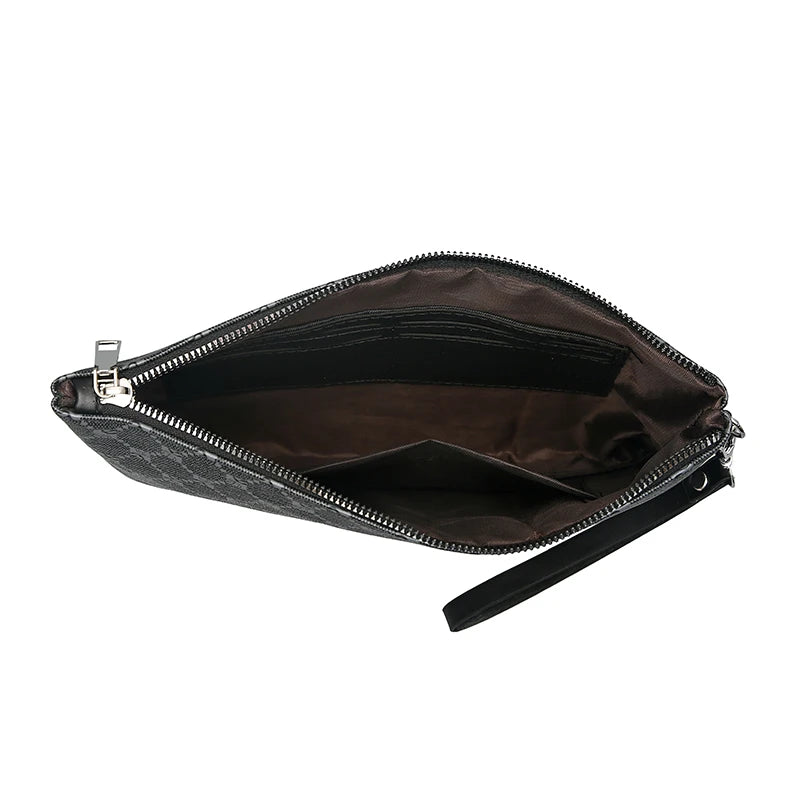 Fashion Business Men Day Clutch Bag High Quality PU Leather Male Money Handbag Casual Men's Cardholder Case Pouch Bag