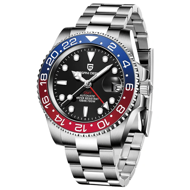 PAGANI DESIGN New NH34 Men Mechanical Watches AR Coating Sapphire Glass Automatic Watch 100M Waterproof GMT Sports Watch for Men