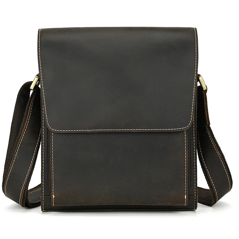 Vintage Crazy Horse Leather Men's Briefcases Laptop Bag Office Bags for Men Cover Messenger Bags Men's Leather Bag Computer Bags