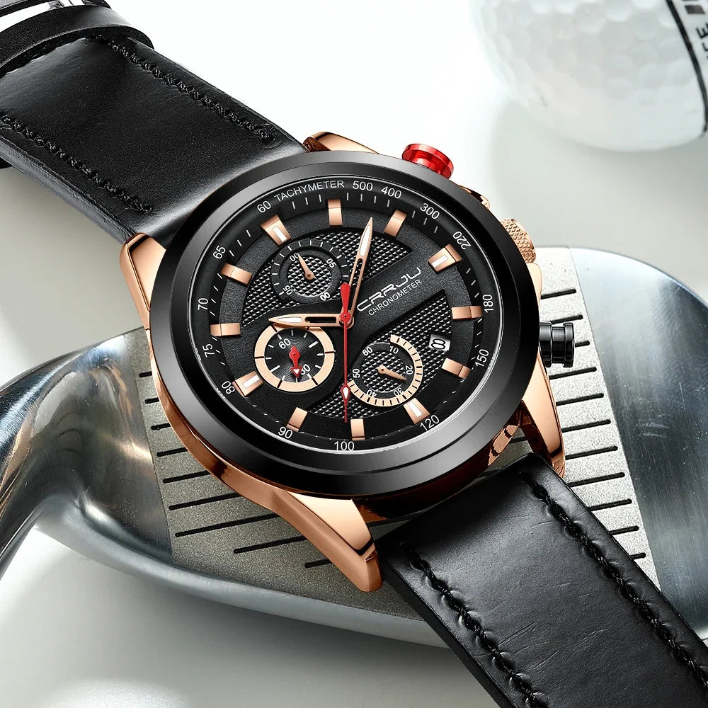 Top Brand Men's Watches Luxury Square Quartz Wristwatch Waterproof Luminous Chronograph Watch for Men Date Clock