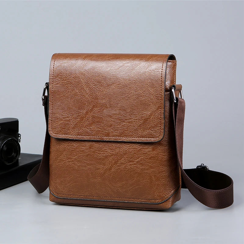 The new men's crossbody bag, shoulder bag, and retro upright business casual bag are Valentine's Day gifts for husbands or boyfr